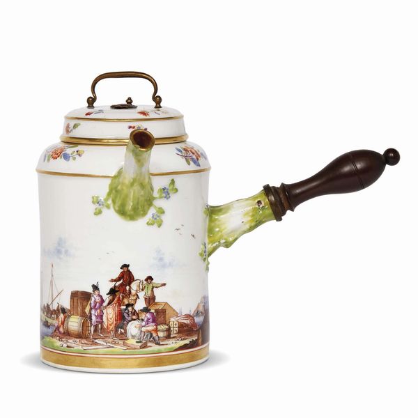 CIOCCOLATIERA, MANIFATTURA DI MEISSEN, SECONDA MET SECOLO XVIII  - Asta CERAMICA. MAIOLICHE E PORCELLANE DAL RINASCIMENTO ALL'OTTOCENTO - Associazione Nazionale - Case d'Asta italiane