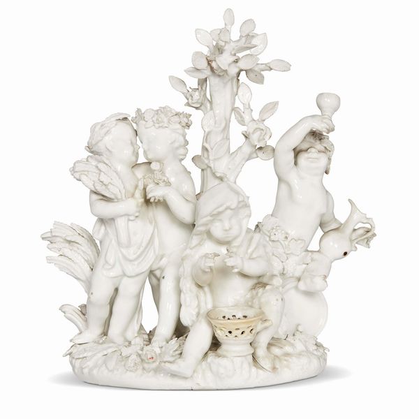 GRUPPO, MANIFATTURA DI MEISSEN, 1760 CIRCA  - Asta CERAMICA. MAIOLICHE E PORCELLANE DAL RINASCIMENTO ALL'OTTOCENTO - Associazione Nazionale - Case d'Asta italiane