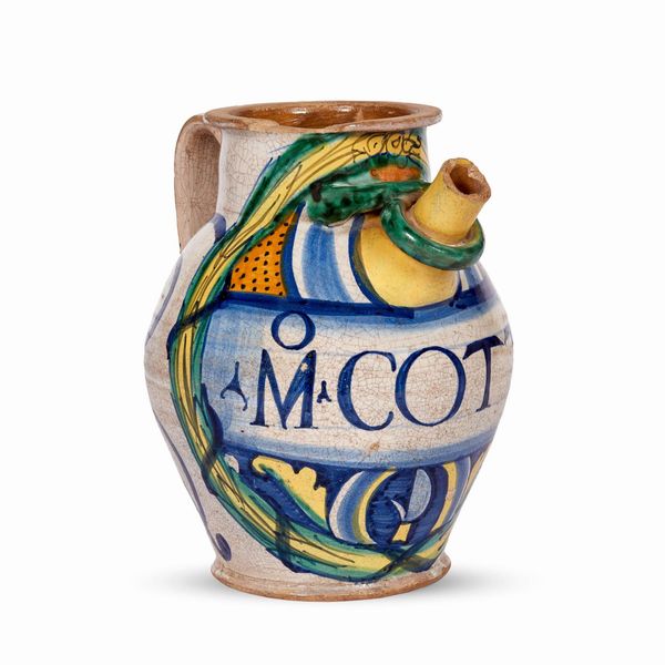 VERSATOIO, DERUTA O ALTO LAZIO, SECOLO XVI  - Asta CERAMICA. MAIOLICHE E PORCELLANE DAL RINASCIMENTO ALL'OTTOCENTO - Associazione Nazionale - Case d'Asta italiane