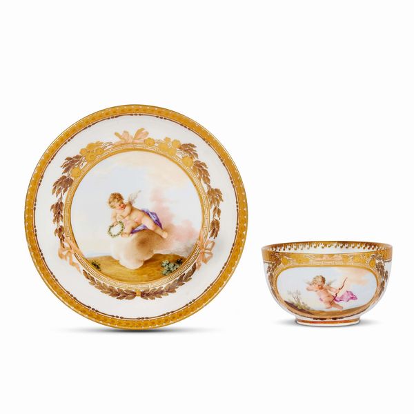 TAZZINA CON PIATTINO, MANIFATTURA DI MEISSEN, 1770-1780 CIRCA  - Asta CERAMICA. MAIOLICHE E PORCELLANE DAL RINASCIMENTO ALL'OTTOCENTO - Associazione Nazionale - Case d'Asta italiane