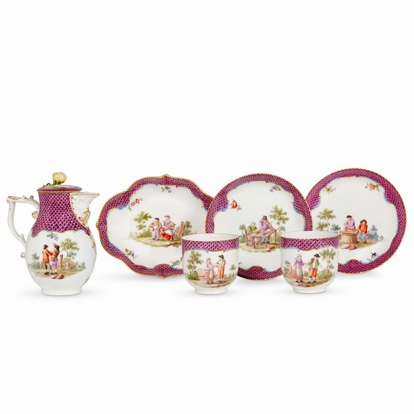 ASSORTIMENTO, MANIFATTURA DI MEISSEN, 1760 CIRCA  - Asta CERAMICA. MAIOLICHE E PORCELLANE DAL RINASCIMENTO ALL'OTTOCENTO - Associazione Nazionale - Case d'Asta italiane