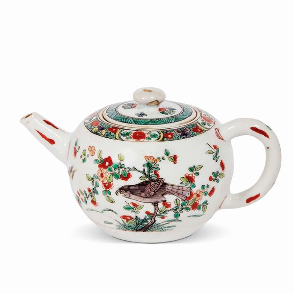 TEIERA, CINA, 1770 CIRCA  - Asta CERAMICA. MAIOLICHE E PORCELLANE DAL RINASCIMENTO ALL'OTTOCENTO - Associazione Nazionale - Case d'Asta italiane