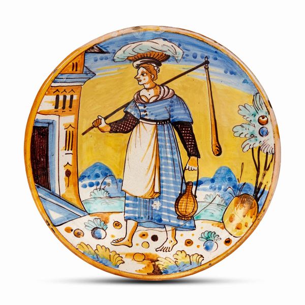 PIATTO, MONTELUPO, FINE SECOLO XVI  - Asta CERAMICA. MAIOLICHE E PORCELLANE DAL RINASCIMENTO ALL'OTTOCENTO - Associazione Nazionale - Case d'Asta italiane