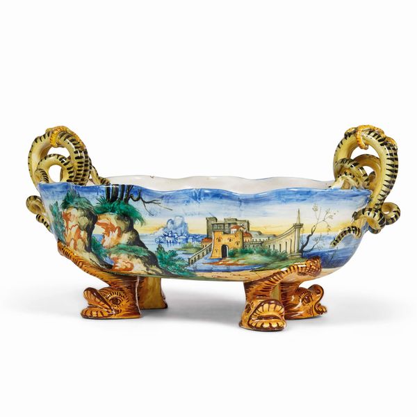 GIARDINIERA, FIRENZE, MANIFATTURA CANTAGALLI, INIZI SECOLO XX  - Asta CERAMICA. MAIOLICHE E PORCELLANE DAL RINASCIMENTO ALL'OTTOCENTO - Associazione Nazionale - Case d'Asta italiane