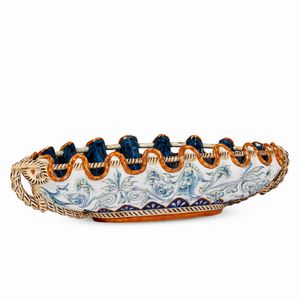 GIARDINIERA, FIRENZE, MANIFATTURA GINORI, 1880 CIRCA  - Asta CERAMICA. MAIOLICHE E PORCELLANE DAL RINASCIMENTO ALL'OTTOCENTO - Associazione Nazionale - Case d'Asta italiane