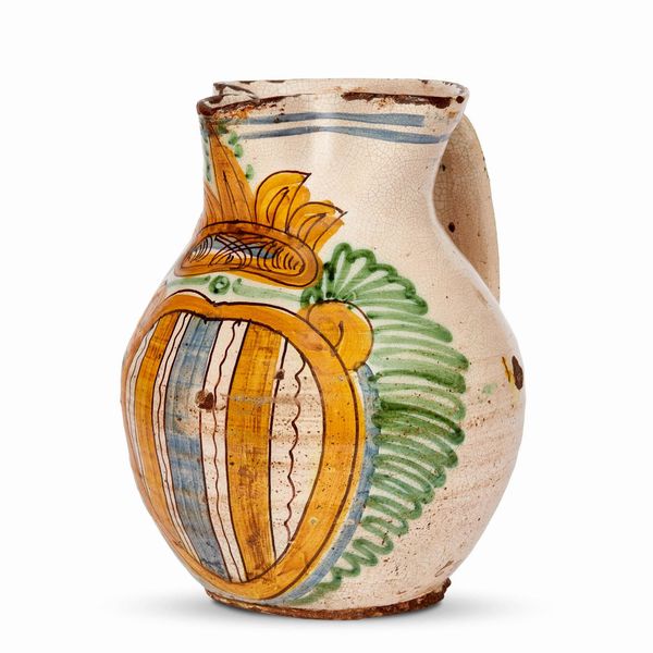 BOCCALE STEMMATO, MONTELUPO, PRIMA MET&Agrave; SECOLO XVIII  - Asta CERAMICA. MAIOLICHE E PORCELLANE DAL RINASCIMENTO ALL'OTTOCENTO - Associazione Nazionale - Case d'Asta italiane