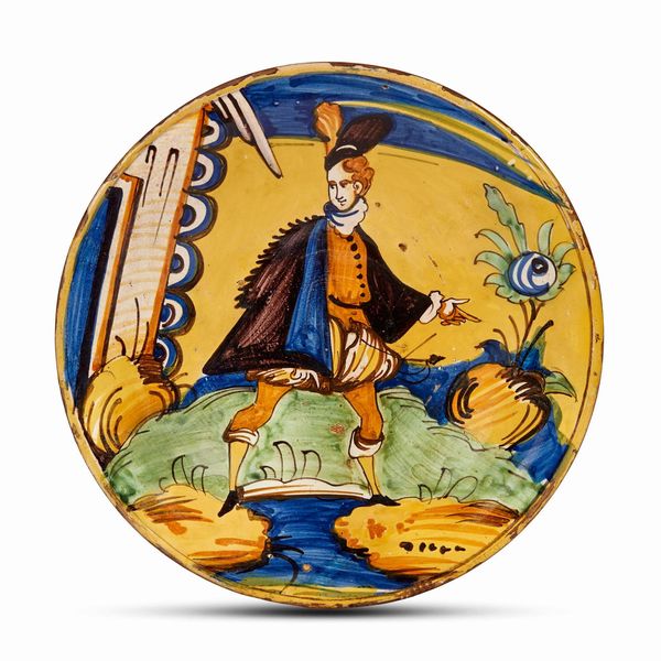 PIATTO, MONTELUPO, FINE SECOLO XVI  - Asta CERAMICA. MAIOLICHE E PORCELLANE DAL RINASCIMENTO ALL'OTTOCENTO - Associazione Nazionale - Case d'Asta italiane