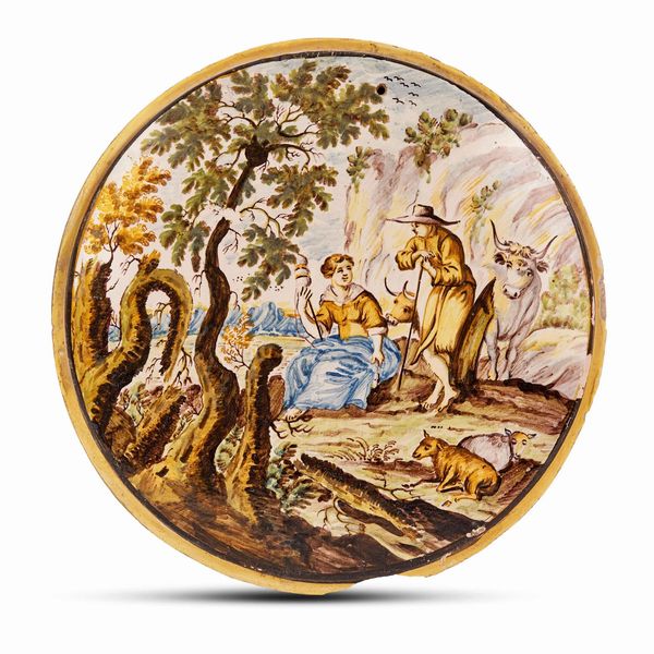 TONDO, CASTELLI, METÀ SECOLO XVIII  - Asta CERAMICA. MAIOLICHE E PORCELLANE DAL RINASCIMENTO ALL'OTTOCENTO - Associazione Nazionale - Case d'Asta italiane