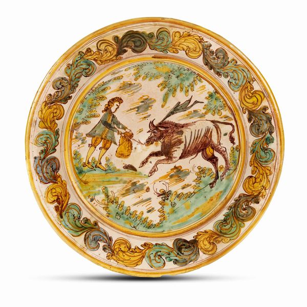 PIATTO, TALAVERA, SECOLO XVIII  - Asta CERAMICA. MAIOLICHE E PORCELLANE DAL RINASCIMENTO ALL'OTTOCENTO - Associazione Nazionale - Case d'Asta italiane