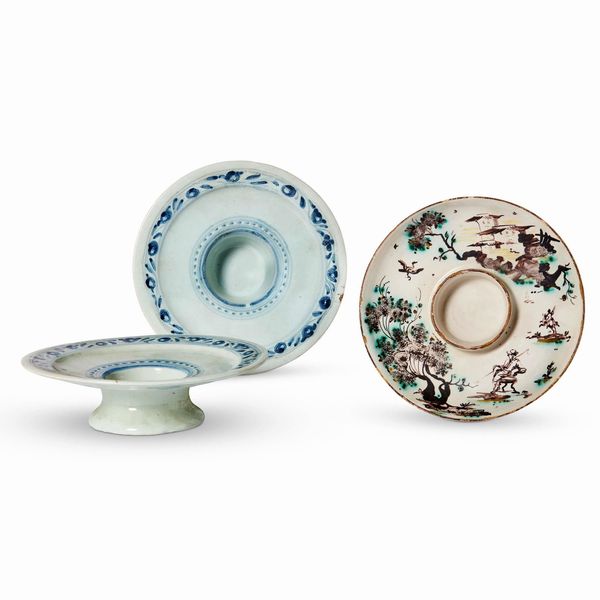 PIATTINO DA TAZZINA, SAVONA, MET SECOLO XVIII  - Asta CERAMICA. MAIOLICHE E PORCELLANE DAL RINASCIMENTO ALL'OTTOCENTO - Associazione Nazionale - Case d'Asta italiane