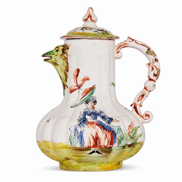 CAFFETTIERA, MILANO, SECOLO XIX  - Asta CERAMICA. MAIOLICHE E PORCELLANE DAL RINASCIMENTO ALL'OTTOCENTO - Associazione Nazionale - Case d'Asta italiane