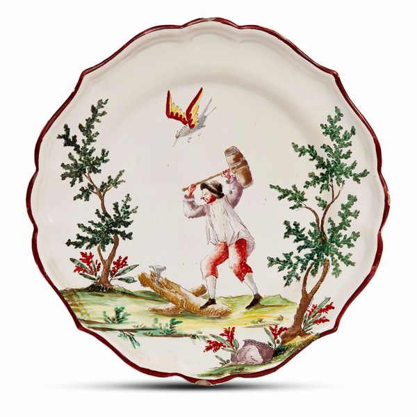 PIATTO, MILANO, MANIFATTURA CLERICI, 1770 CIRCA  - Asta CERAMICA. MAIOLICHE E PORCELLANE DAL RINASCIMENTO ALL'OTTOCENTO - Associazione Nazionale - Case d'Asta italiane