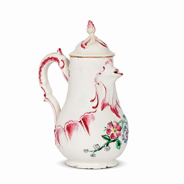 CAFFETTIERA, LODI, MANIFATTURA ANTONIO FERRETTI, 1775-1780  - Asta CERAMICA. MAIOLICHE E PORCELLANE DAL RINASCIMENTO ALL'OTTOCENTO - Associazione Nazionale - Case d'Asta italiane
