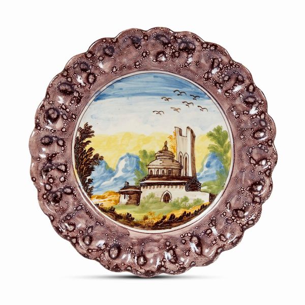 PIATTO, PAVIA, SECOLO XVIII  - Asta CERAMICA. MAIOLICHE E PORCELLANE DAL RINASCIMENTO ALL'OTTOCENTO - Associazione Nazionale - Case d'Asta italiane