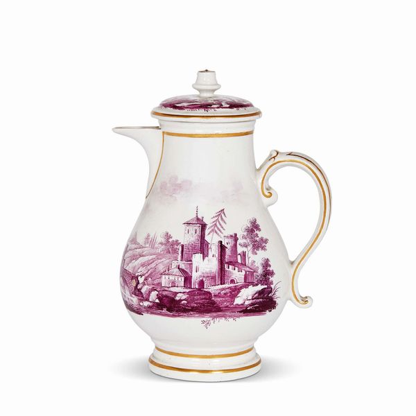 CAFFETTIERA, DOCCIA, MANIFATTURA GINORI, 1790-1800 CIRCA  - Asta CERAMICA. MAIOLICHE E PORCELLANE DAL RINASCIMENTO ALL'OTTOCENTO - Associazione Nazionale - Case d'Asta italiane