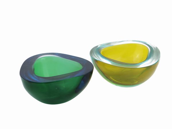 Coppia di posacenere  Seguso Vetri d'Arte  - Asta La casa moderna - Associazione Nazionale - Case d'Asta italiane