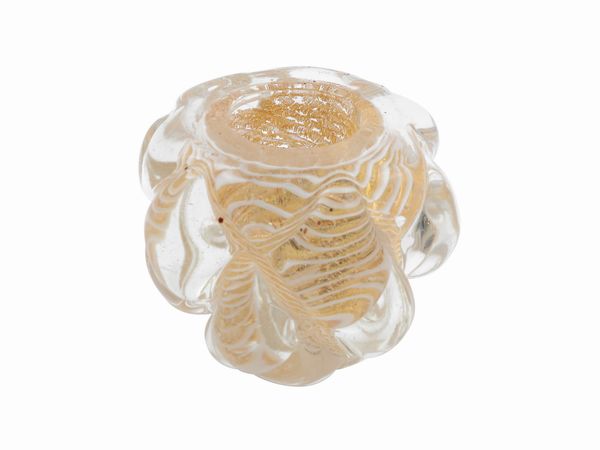 Piccolo vaso Barovier & Toso della serie Zebrati  - Asta La casa moderna - Associazione Nazionale - Case d'Asta italiane