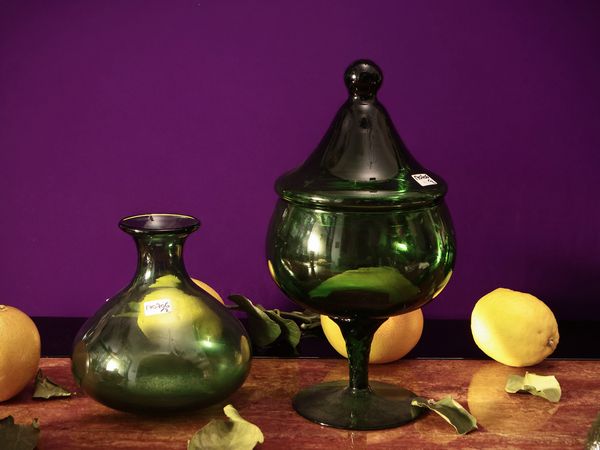 Grande vaso da farmacia in vetro verde di Empoli  - Asta La casa moderna - Associazione Nazionale - Case d'Asta italiane