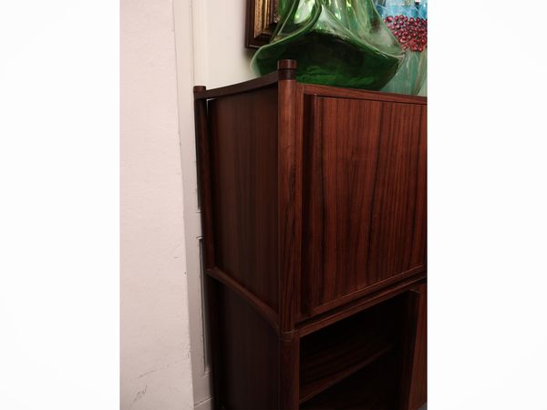 Luis Felipe Usabal y Fernandez<br>Hirozi Fukuoh : Credenza doppia Archimede in legni esotici  - Asta La casa moderna - Associazione Nazionale - Case d'Asta italiane