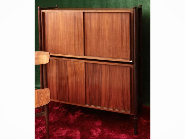 Credenza doppia Archimede in legni esotici  - Asta La casa moderna - Associazione Nazionale - Case d'Asta italiane