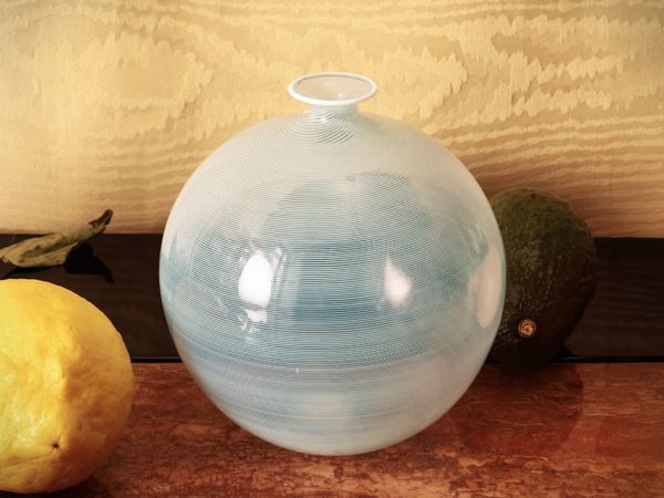 Vaso globulare in vetro a filigrana, Barovier e Toso  - Asta La casa moderna - Associazione Nazionale - Case d'Asta italiane