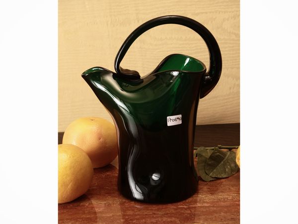 Versatoio in vetro verde di Empoli  - Asta La casa moderna - Associazione Nazionale - Case d'Asta italiane