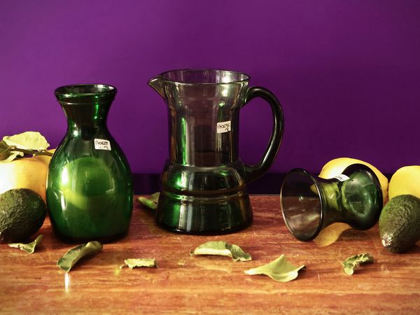 Grande brocca in vetro verde di Empoli  - Asta La casa moderna - Associazione Nazionale - Case d'Asta italiane