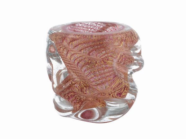 Piccolo vaso Barovier& Toso della serie  Zebrati  - Asta La casa moderna - Associazione Nazionale - Case d'Asta italiane