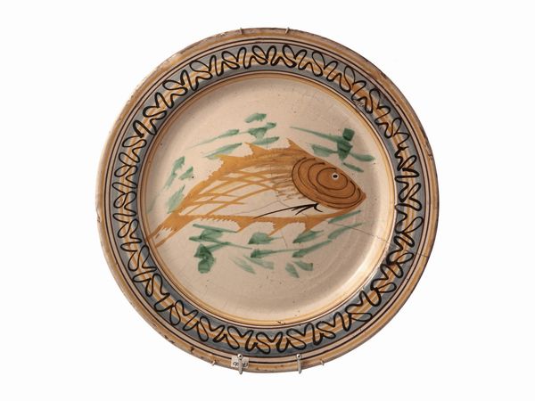 Piatto da parata in ceramica  - Asta La casa moderna - Associazione Nazionale - Case d'Asta italiane