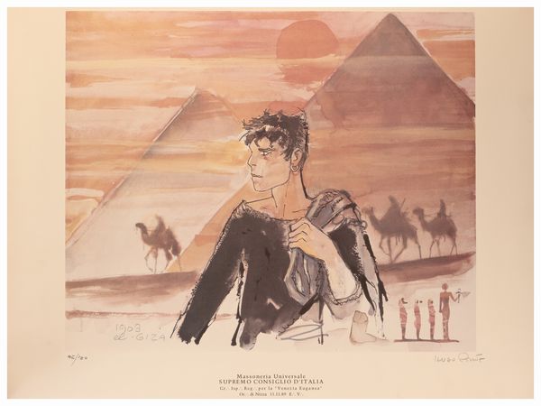 Hugo Pratt : Corto Maltese a El Giza 1903  - Asta La casa moderna - Associazione Nazionale - Case d'Asta italiane