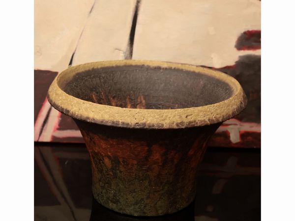 Marcello Fantoni : Vaso in terracotta smaltata  - Asta La casa moderna - Associazione Nazionale - Case d'Asta italiane