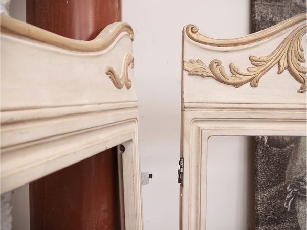 Paravento in legno intagliato, dorato e laccato bianco  - Asta La casa moderna - Associazione Nazionale - Case d'Asta italiane