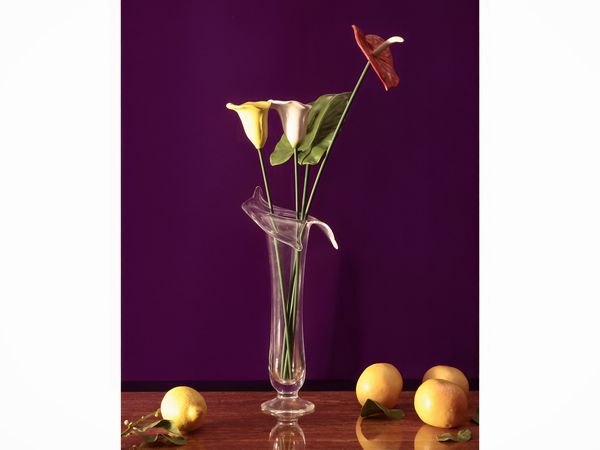 Vaso in vetro incolore  - Asta La casa moderna - Associazione Nazionale - Case d'Asta italiane