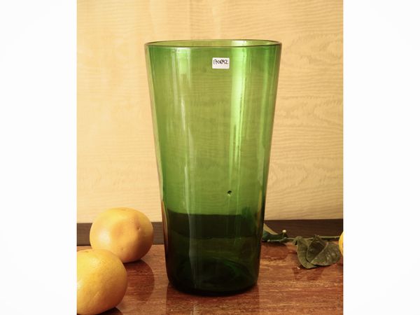 Grande vaso in vetro verde di Empoli  - Asta La casa moderna - Associazione Nazionale - Case d'Asta italiane