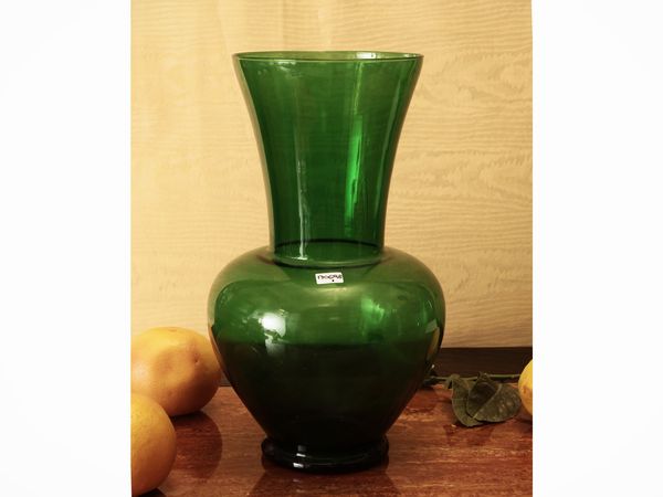 Vaso in vetro verde di Empoli  - Asta La casa moderna - Associazione Nazionale - Case d'Asta italiane