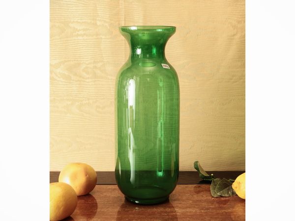 Grande vaso in vetro verde di Empoli  - Asta La casa moderna - Associazione Nazionale - Case d'Asta italiane