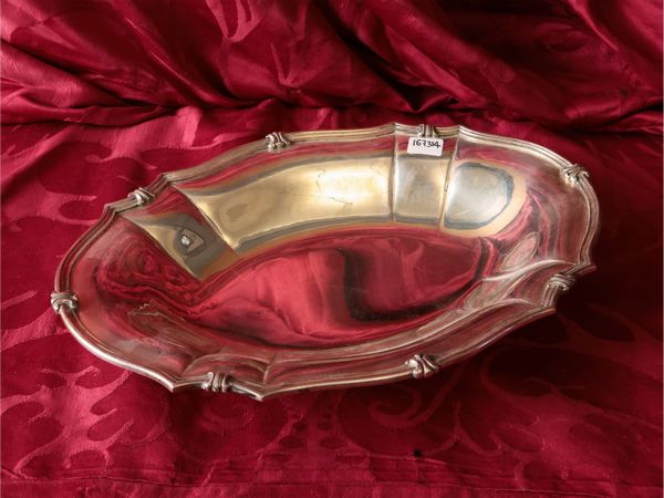 Cestino centrotavola ovale in argento, Pradella Milano  - Asta La casa moderna - Associazione Nazionale - Case d'Asta italiane
