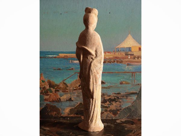 Figura femminile in terracotta  - Asta La casa moderna - Associazione Nazionale - Case d'Asta italiane