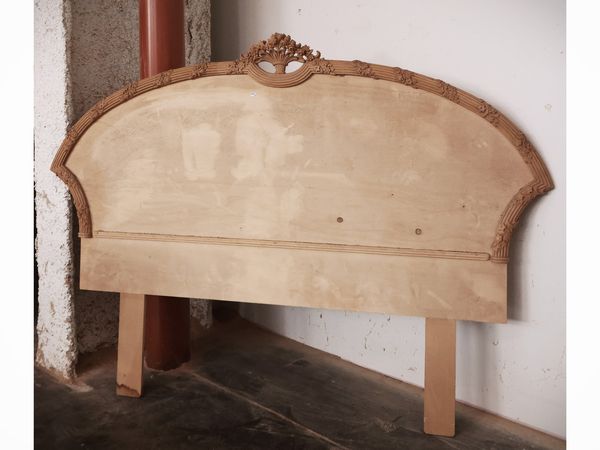 Testiera per letto in legno grezzo  - Asta La casa moderna - Associazione Nazionale - Case d'Asta italiane