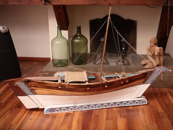 Grande modellino di imbarcazione in legno  - Asta La casa moderna - Associazione Nazionale - Case d'Asta italiane