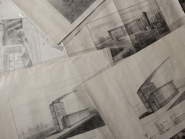 Raccolta di bozzetti e progetti architettonici  - Asta La casa moderna - Associazione Nazionale - Case d'Asta italiane