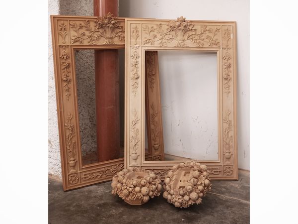 Lotto di decorazioni in legno grezzo  - Asta La casa moderna - Associazione Nazionale - Case d'Asta italiane