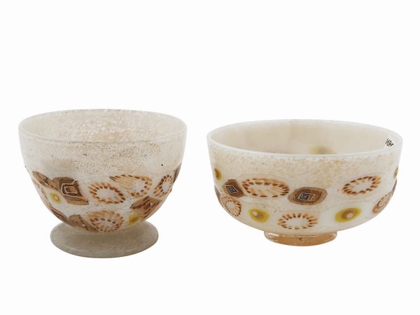 Due coppe in vetro  - Asta La casa moderna - Associazione Nazionale - Case d'Asta italiane