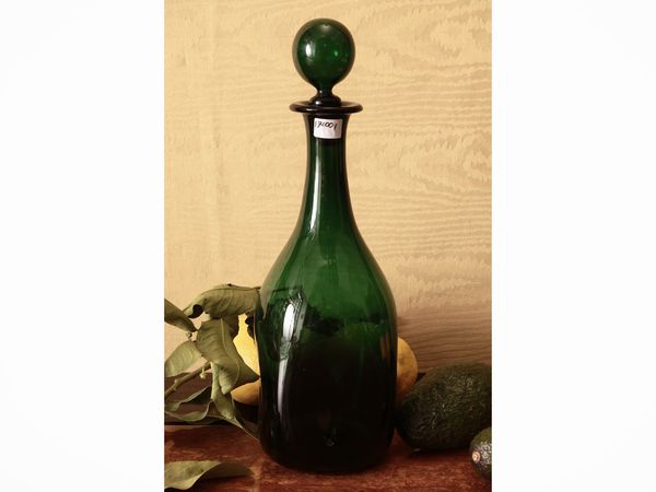 Bottiglia  in vetro verde di Empoli  - Asta La casa moderna - Associazione Nazionale - Case d'Asta italiane