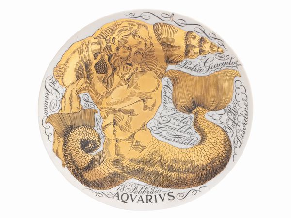 Piero Fornasetti : Gli influssi astrali, Serie speciale per Corisia, 1966 e seguenti  - Asta La casa moderna - Associazione Nazionale - Case d'Asta italiane