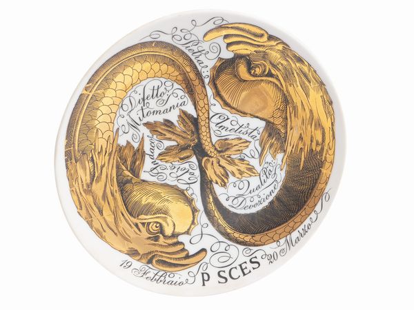 Piero Fornasetti : Gli influssi astrali, Serie speciale per Corisia, 1966 e seguenti  - Asta La casa moderna - Associazione Nazionale - Case d'Asta italiane