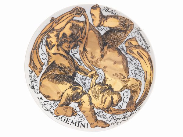 Piero Fornasetti : Gli influssi astrali, Serie speciale per Corisia, 1966 e seguenti  - Asta La casa moderna - Associazione Nazionale - Case d'Asta italiane