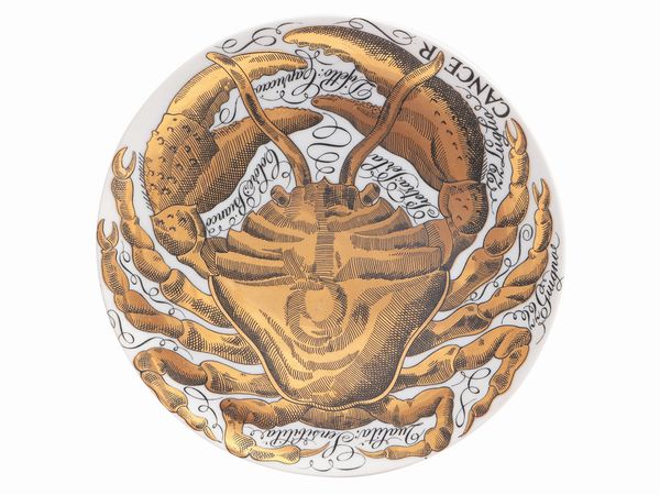 Piero Fornasetti : Gli influssi astrali, Serie speciale per Corisia, 1966 e seguenti  - Asta La casa moderna - Associazione Nazionale - Case d'Asta italiane