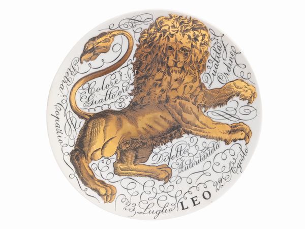 Piero Fornasetti : Gli influssi astrali, Serie speciale per Corisia, 1966 e seguenti  - Asta La casa moderna - Associazione Nazionale - Case d'Asta italiane