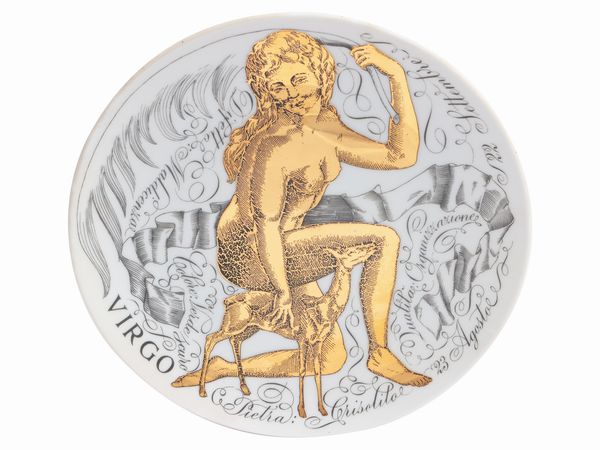 Piero Fornasetti : Gli influssi astrali, Serie speciale per Corisia, 1966 e seguenti  - Asta La casa moderna - Associazione Nazionale - Case d'Asta italiane